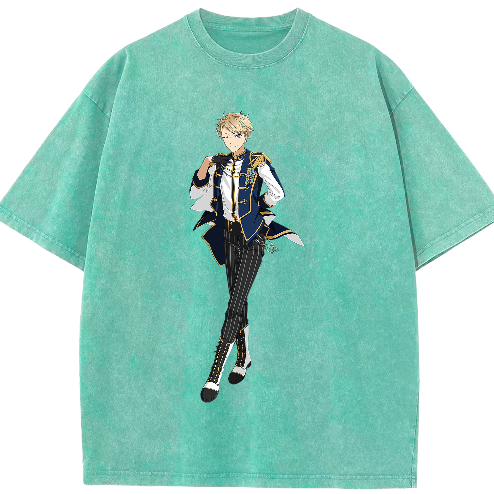 （画像用） あんさんぶるスターズ! Ensemble Stars 綿100% ヴィンテージ風 半袖Tシャツ（フロントプリント）